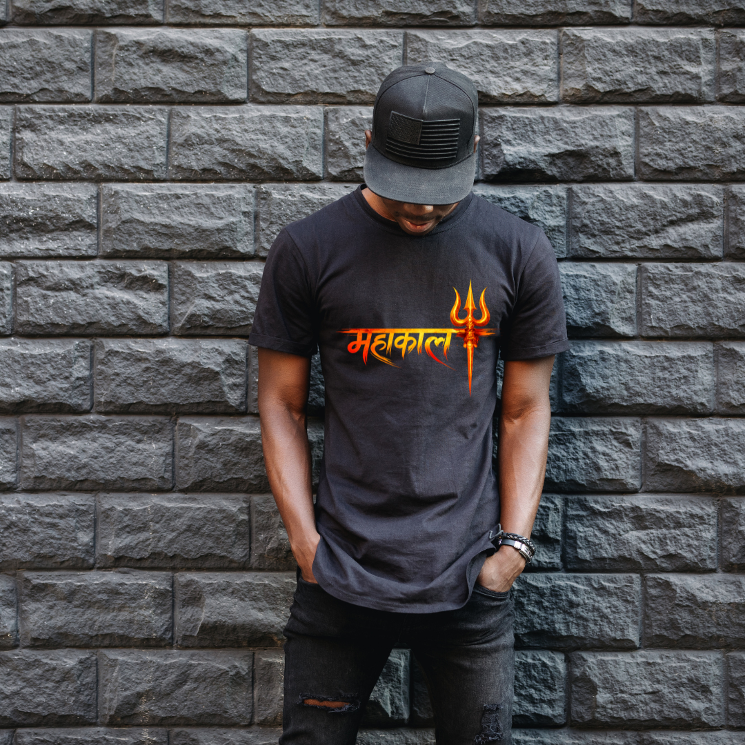 Mahakaal Trishul Premium Black T-Shirt