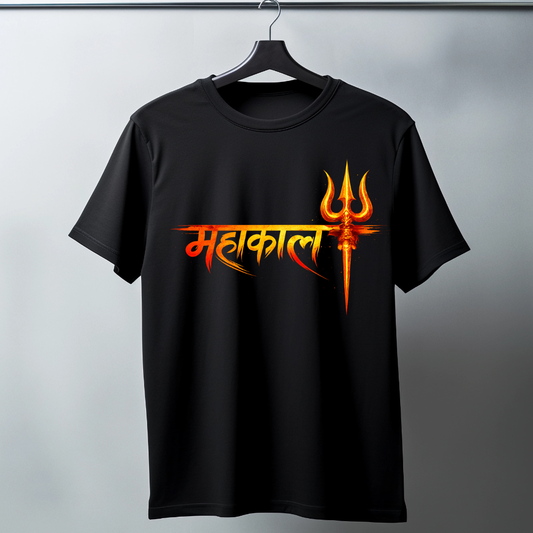 Mahakaal Trishul Premium Black T-Shirt