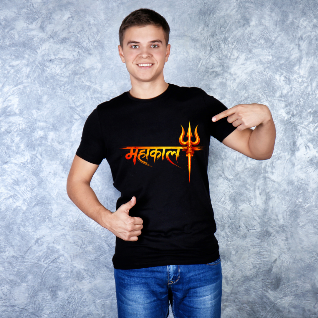 Mahakaal Trishul Premium Black T-Shirt