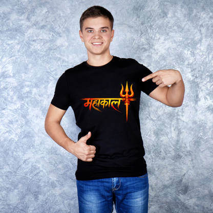 Mahakaal Trishul Premium Black T-Shirt