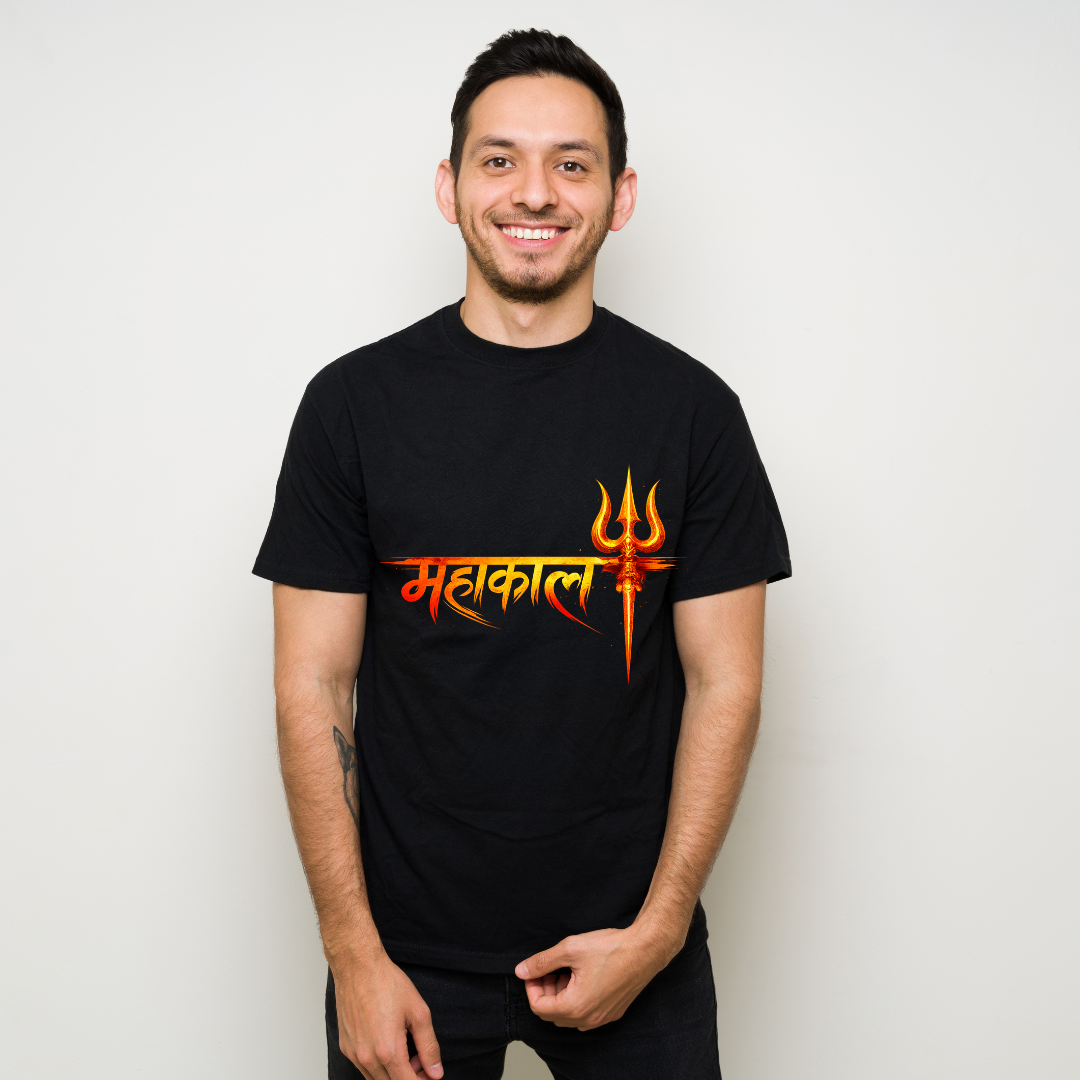 Mahakaal Trishul Premium Black T-Shirt
