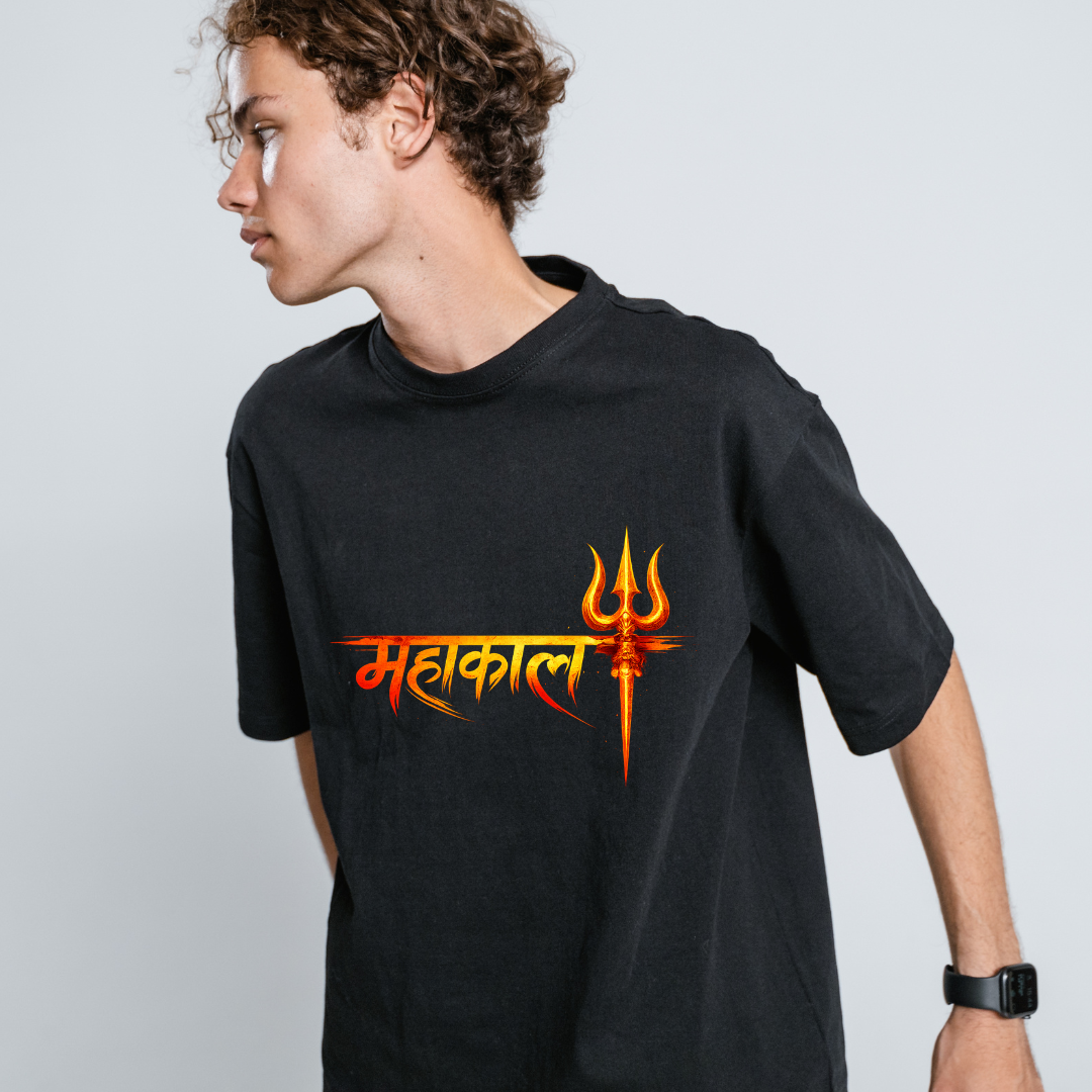 Mahakaal Trishul Premium Black T-Shirt
